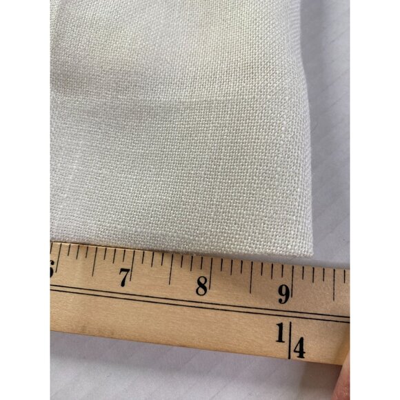 Jones New York Womens White Linen Blend Fly Front Straight Leg Pants Size 12 90s - Picture 8 of 8